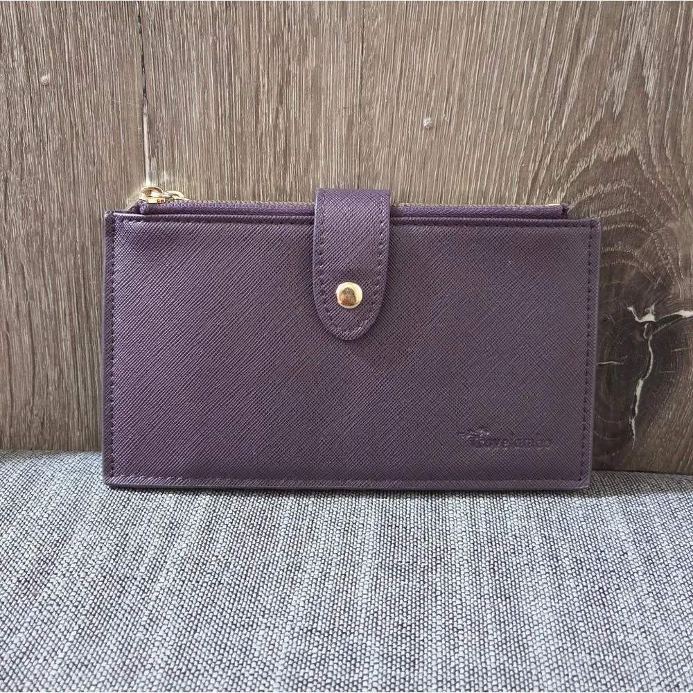 Travelambo Womens Purple Wallet RFID Blocking Bifold Multi Card Case Zipper